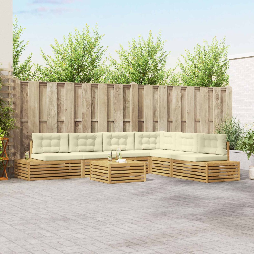 vidaXL 8 τεμ. Σειρά Καναπέ Εξωτερικού Λευκό 79x79x37cm  Γωνιακός