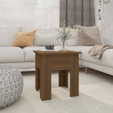 vidaXL Τραπεζάκι Σαλονιού Καφέ Δρυς 40x40x42cm από Επεξ. Ξύλο 1 τεμ.
