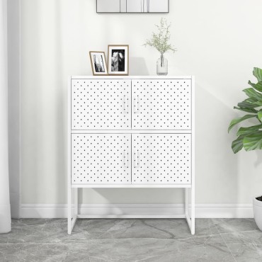 vidaXL Ντουλάπι Λευκό 80x35x100cm από Ατσάλι 1 τεμ.