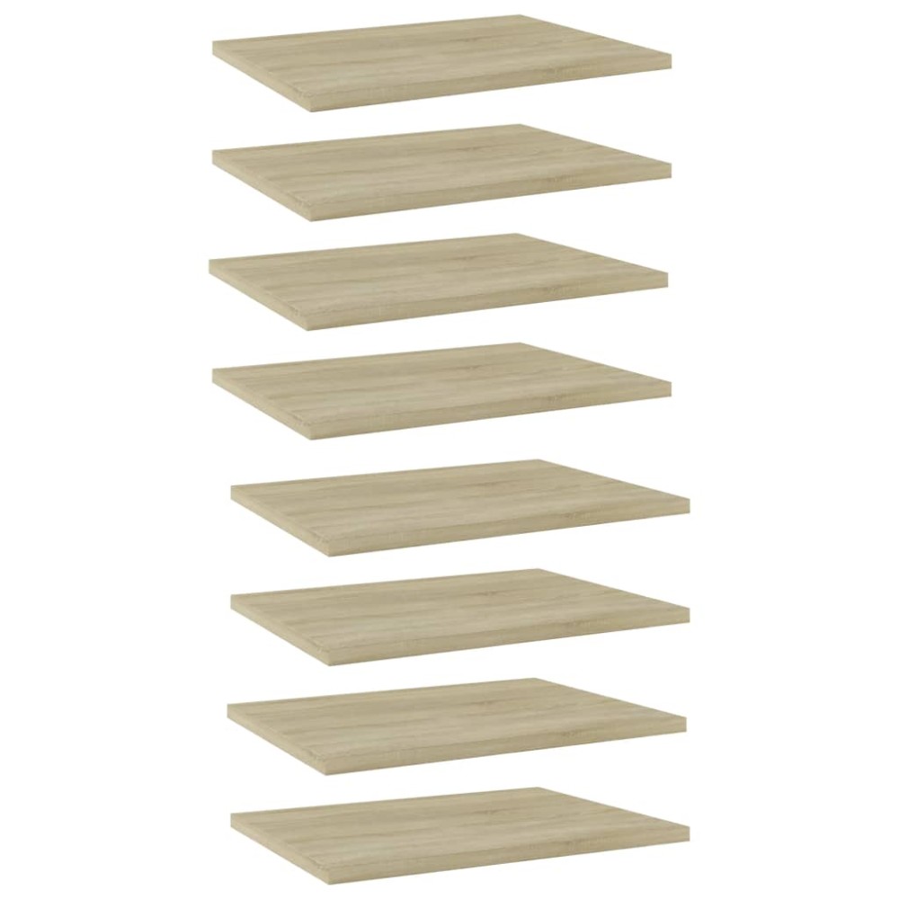 vidaXL Ράφια Βιβλιοθήκης 8 τεμ. Sonoma Δρυς 40x30x1,5cm Μοριοσανίδα