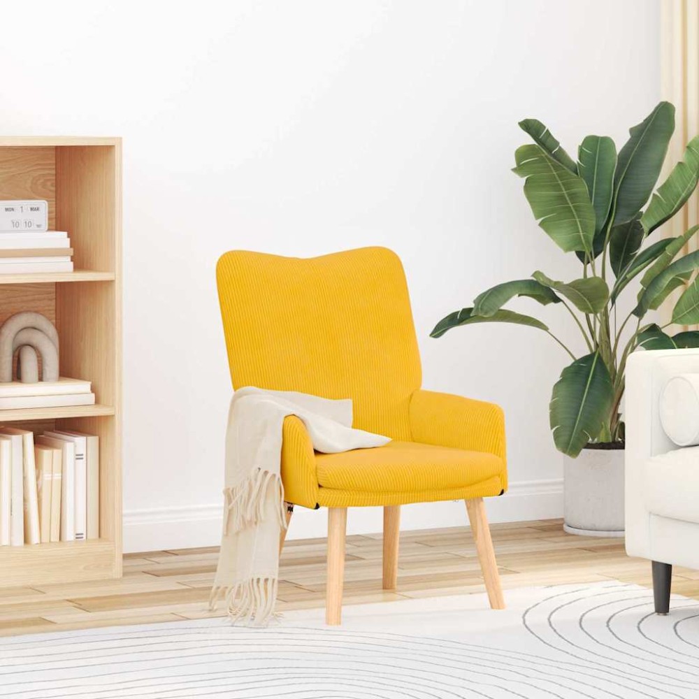 vidaXL Πολυθρόνα Απαλό Κίτρινο 63x67x94cm ύφασμα 1 τεμ.