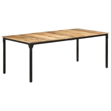 vidaXL Τραπεζαρία 200x100x76cm από Ακατέργαστο Ξύλο Μάνγκο 1 τεμ.