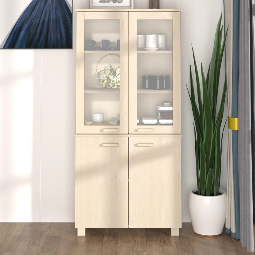 vidaXL Ντουλάπι HAMAR από Μασίφ Ξύλο Πεύκου Μελί 85x35x180cm 1 τεμ.