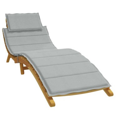 vidaXL Μαξιλάρι Ξαπλώστρας Ανοιχτό Γκρι 186x58x4cm Ύφασμα