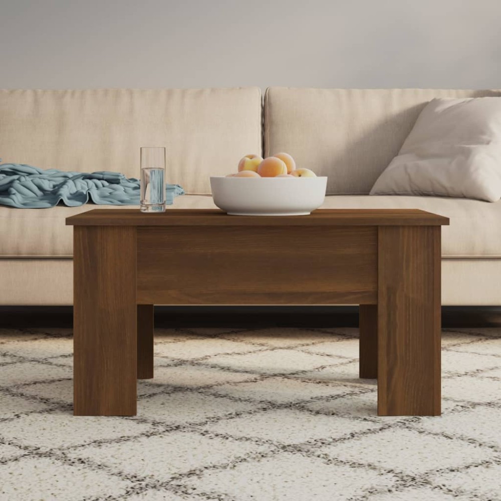 vidaXL Τραπεζάκι Σαλονιού Καφέ Δρυς 79x49x41cm Επεξεργασμένο Ξύλο 1 τεμ.