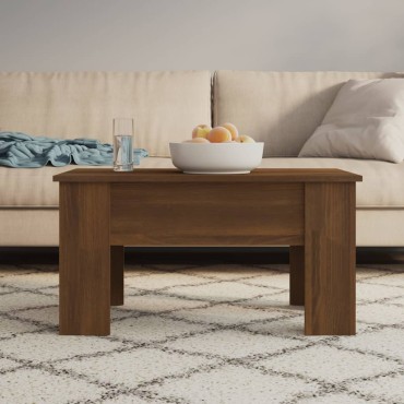 vidaXL Τραπεζάκι Σαλονιού Καφέ Δρυς 79x49x41cm Επεξεργασμένο Ξύλο 1 τεμ.