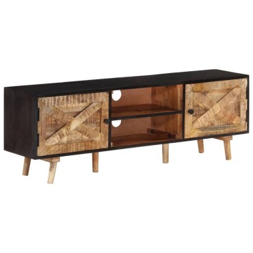 vidaXL Έπιπλο Τηλεόρασης 140x30x46cm Ακατέργαστο Μάνγκο&Μασίφ Ακακία 1 τεμ.