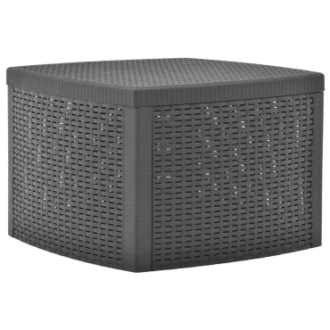 vidaXL Βοηθητικό Τραπέζι Ανθρακί 54x54x36,5cm Πλαστικό 1 τεμ.
