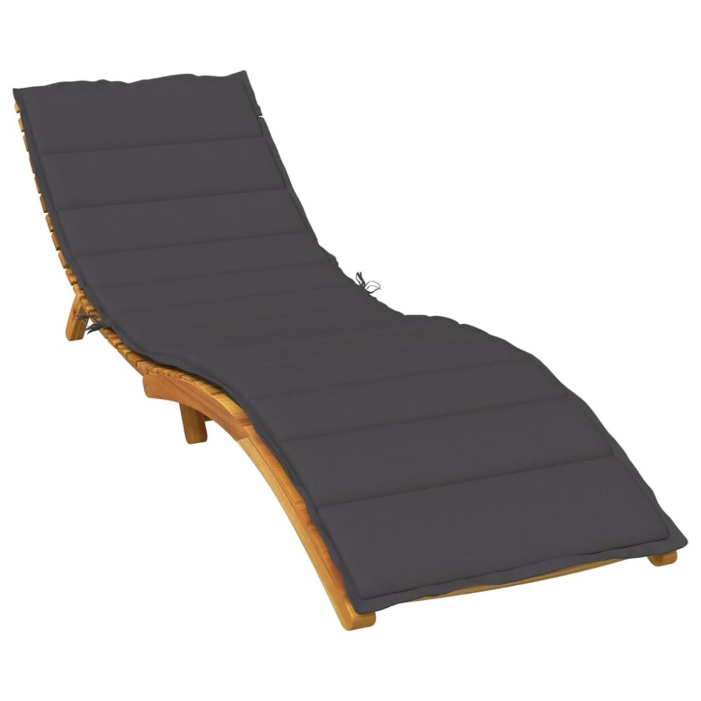 vidaXL Μαξιλάρι Ξαπλώστρας Ανθρακί 200x50x4cm Ύφασμα