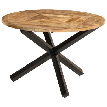 vidaXL Τραπεζαρία 110x75cm από Μασίφ Ακατέργαστο Ξύλο Μάνγκο 1 τεμ.