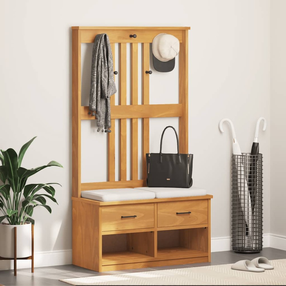 vidaXL Δέντρο χωλ "SANDNES" 87x40x159,5cm Πεύκο μασίφ ξύλο