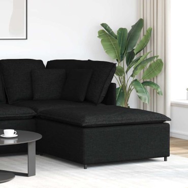 vidaXL Υποπόδιο Καναπέ Μαύρο 100 x 100 x 48 εκ.