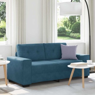 vidaXL Καναπές Διθέσιος Μπλε Βελούδο 180x77x82cm 1 τεμ.