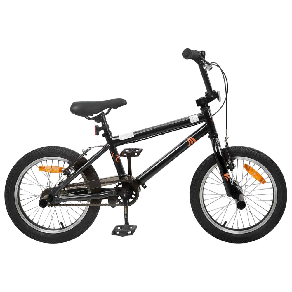 vidaXL BMX Ποδήλατο 16 ίντσες για παιδιά 5-8 ετών Μαύρο