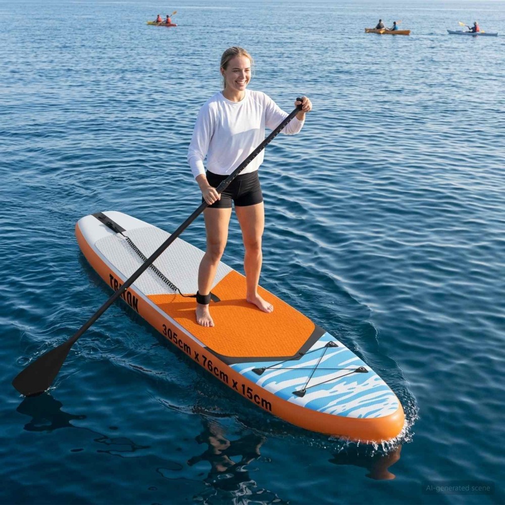 vidaXL Φουσκωτή σανίδα SUP TRITON 305 x 76 x 15 cm Μπλε