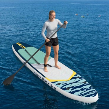 vidaXL Φουσκωτή σανίδα Stand Up Paddle APEX 366 x 81 x 15 εκ Μπλε για