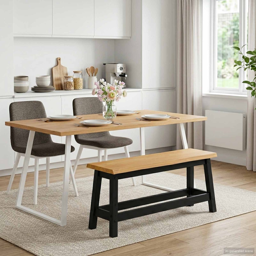 VidaXL Καθιστικό Σαλονιού EKAI Μαύρο 91,5x29x45,5 εκ