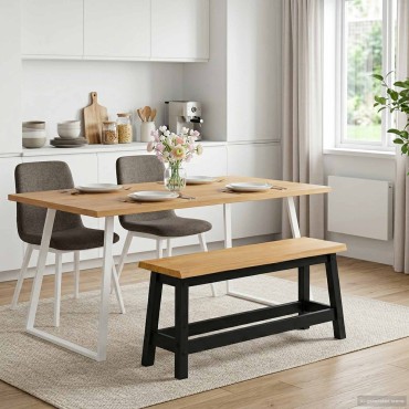 VidaXL Καθιστικό Σαλονιού EKAI Μαύρο 91,5x29x45,5 εκ