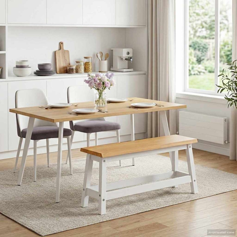 VidaXL Καθιστικό Σαλονιού EKAI Λευκό 91,5x29x45,5 εκ