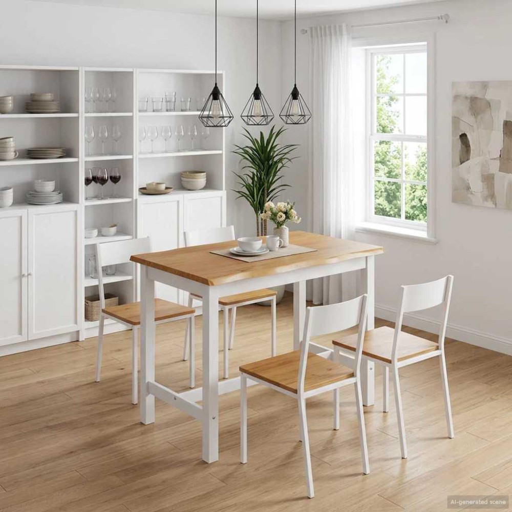 VidaXL Ψηλό Μπαρ Τραπέζι EKAI Λευκό 112x70x91cm Μασίφ Ξύλο Πεύκου 1 τεμ.