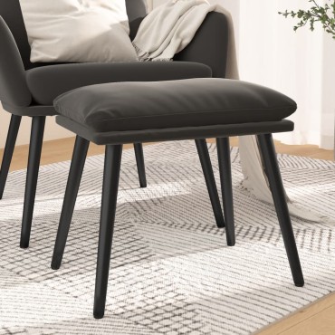 vidaXL Υποπόδιο Σκούρο Γκρι 45x29,5x35cm Βελούδινο 1 τεμ.