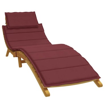 vidaXL Μαξιλάρι Ξαπλώστρας Μπορντό 186x58x4cm Ύφασμα