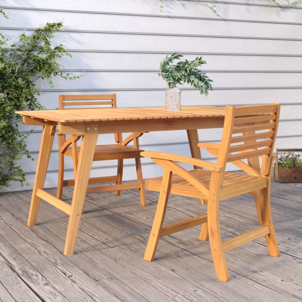 vidaXL Καρέκλες Κήπου 2 τεμ. 58x58x87cm από Μασίφ Ξύλο Ακακίας