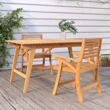 vidaXL Καρέκλες Κήπου 2 τεμ. 58x58x87cm από Μασίφ Ξύλο Ακακίας