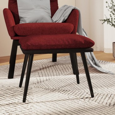vidaXL Υποπόδιο Μπορντό 45x29,5x35cm Ύφασμα & Συνθετικό Δέρμα 1 τεμ.