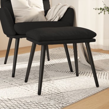 vidaXL Υποπόδιο Μαύρο 45x29,5x35cm Υφασμάτινο 1 τεμ.