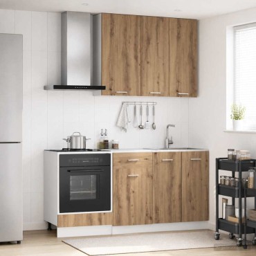vidaXL Μονάδα κουζίνας LYON 5 τμχ. Artisan Δρυς Επεξεργασμένο Ξύλο