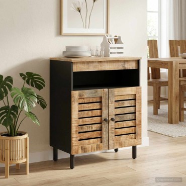 vidaXL Ντουλάπες Αποθήκευσης Φυσικό 60x33x75cm Στερεό ξύλο μάνγκο