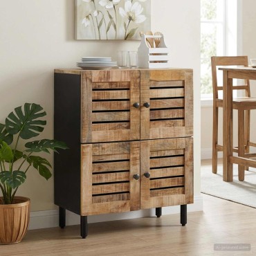 vidaXL Ντουλάπες Αποθήκευσης Φυσικό 60x33x75cm Στερεό ξύλο μάνγκο