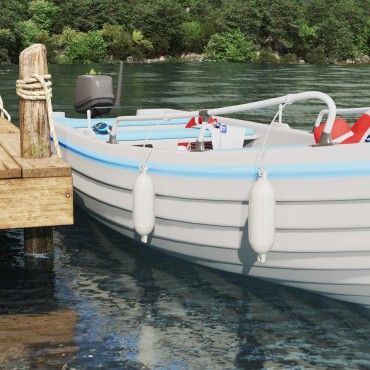 vidaXL Φτερά Σκαφών 2 τμχ. Ø 11 x 40 εκ Λευκό PVC