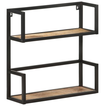 vidaXL Ραφιέρα Τοίχου 60x20x60cm από Ακατέργαστο Ξύλο Μάνγκο 1 τεμ.