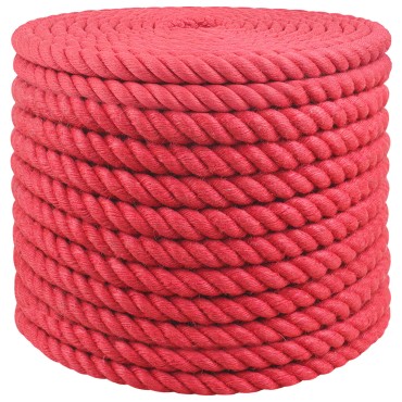 vidaXL Σχοινί Από Τζute 16 mm Κόκκινο 100% Τζούτα Tossa