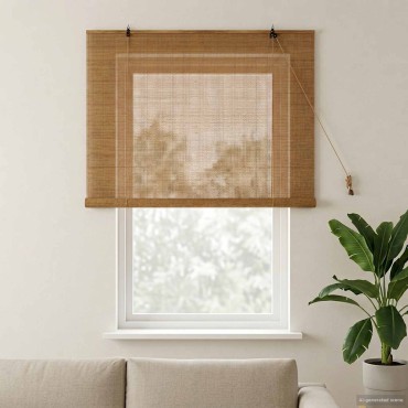 vidaXL Ρόλερ (στόρι) Καφέ 160 x 160 cm Μπαμπού