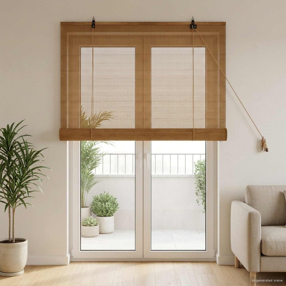 vidaXL Ρόλερ (στόρι) Καφέ 120 x 220 cm Μπαμπού