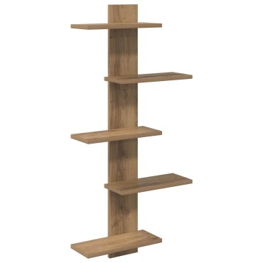 vidaXL Ράφι Τοίχου Artisan Δρυς 48,5x15x101cm Επεξεργασμένο Ξύλο 1 τεμ.