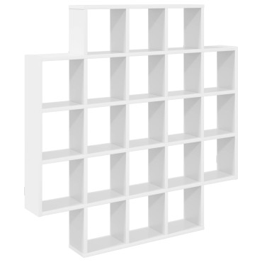 vidaXL Ράφι Τοίχου Λευκό 100x13x100cm Επεξεργασμένο Ξύλο 1 τεμ.