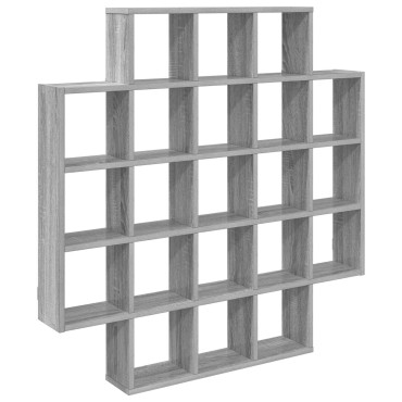 vidaXL Ράφι Τοίχου Γκρι Sonoma 100x13x100cm Επεξεργασμένο Ξύλο 1 τεμ.