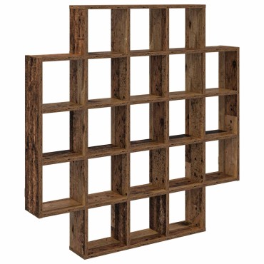 vidaXL Ράφι Τοίχου Παλαιωμένο ξύλο 100x13x100 εκ 1 τεμ.