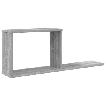 vidaXL Κρεμαστά ράφια Γκρι Sonoma 80x15x30cm Επεξεργασμένο Ξύλο