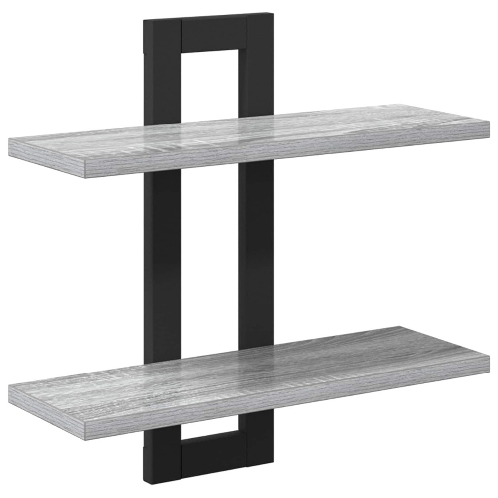 vidaXL Κρεμαστά ράφια Γκρι Sonoma 40x15x40cm Επεξεργασμένο Ξύλο