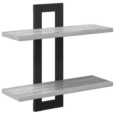 vidaXL Κρεμαστά ράφια Γκρι Sonoma 40x15x40cm Επεξεργασμένο Ξύλο