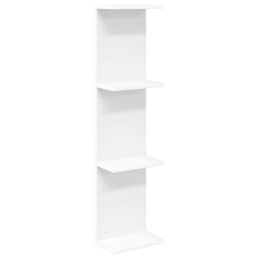 vidaXL Ράφι Τοίχου Λευκό 22x15x100cm Επεξεργασμένο Ξύλο 1 τεμ.