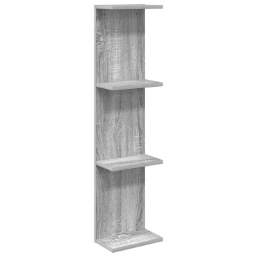 vidaXL Ράφι Τοίχου Γκρι Sonoma 22x15x100cm Επεξεργασμένο Ξύλο 1 τεμ.