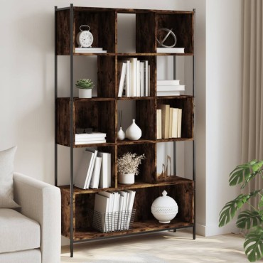 vidaXL Βιβλιοθήκη Καπνιστή Δρυς 102x28x172cm από Επεξεργασμένο Ξύλο 1 τεμ.