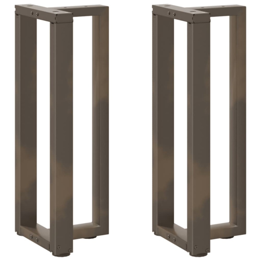 vidaXL Πόδια Κονσόλας σε Σχήμα Τ, 2 τεμ. Μαύρο 25x28x(72-73)cm Ατσάλι