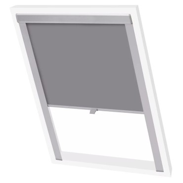 131272 vidaXL Blackout Roller Blinds Grey P08/408